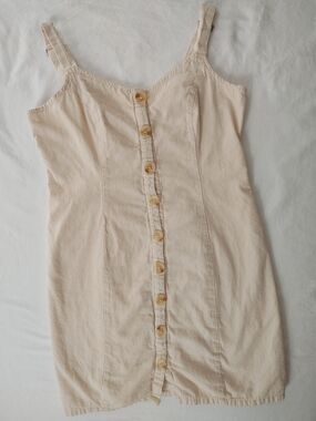 Ivy and Main Ivory Button Down Dress Women's Size Medium Backless Sleeveless